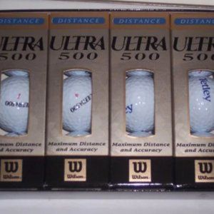 Wilson Ultra 500 Dozen Tetley Vintage Golf Balls (New-Unused)